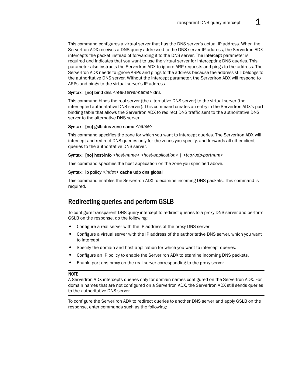 Redirecting queries and perform gslb | Brocade Communications Systems ServerIron ADX 12.4.00 User Manual | Page 111 / 267