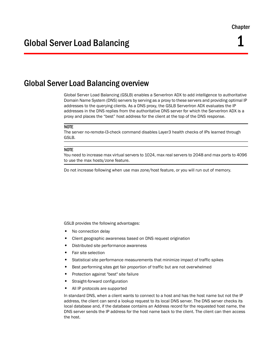 Global server load balancing, Global server load balancing overview, Chapter 1 | Chapter | Brocade Communications Systems ServerIron ADX 12.4.00 User Manual | Page 13 / 267