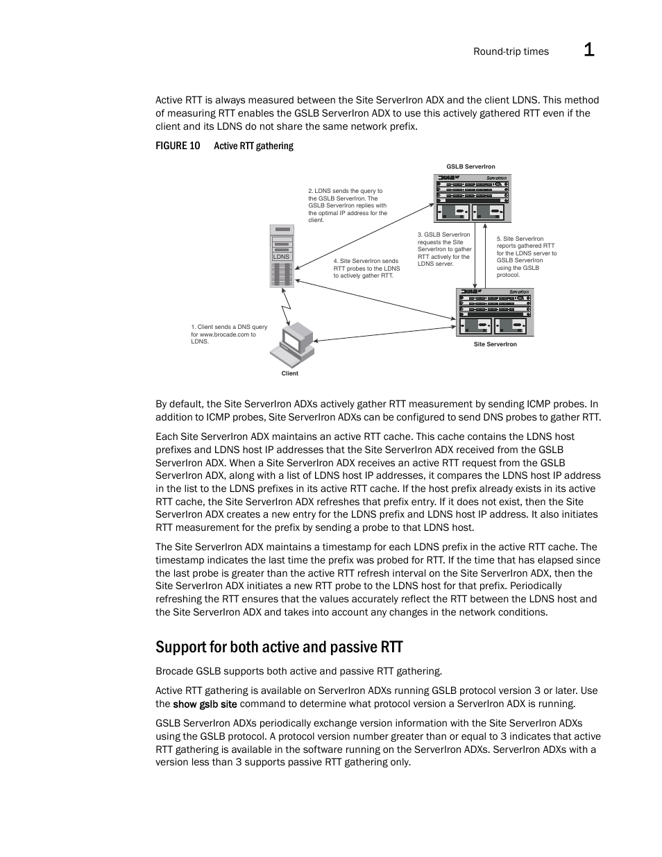 Support for both active and passive rtt | Brocade Communications Systems ServerIron ADX 12.4.00 User Manual | Page 155 / 267
