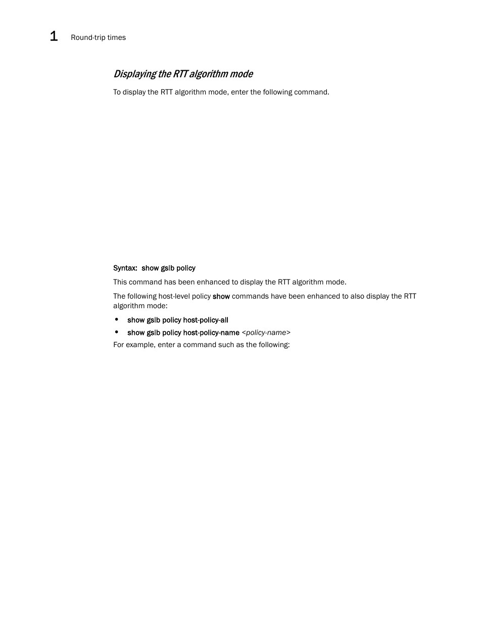 Displaying the rtt algorithm mode | Brocade Communications Systems ServerIron ADX 12.4.00 User Manual | Page 168 / 267