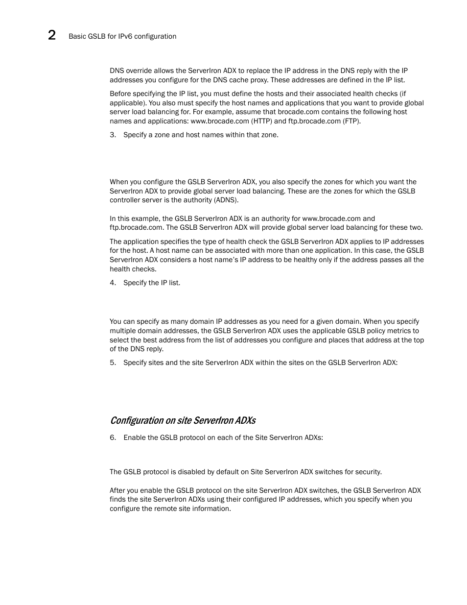 Configuration on site serveriron adxs | Brocade Communications Systems ServerIron ADX 12.4.00 User Manual | Page 214 / 267