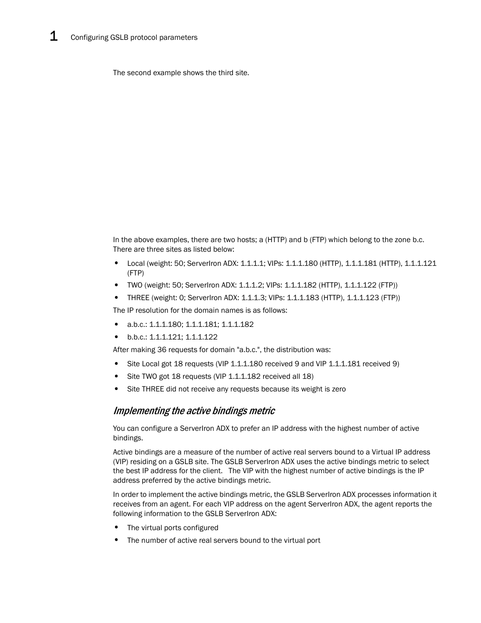 Implementing the active bindings metric | Brocade Communications Systems ServerIron ADX 12.4.00 User Manual | Page 58 / 267