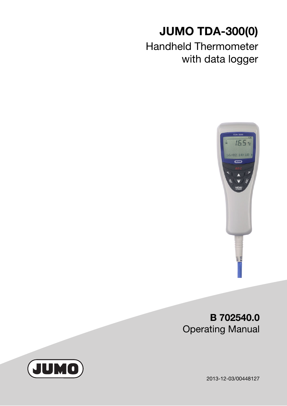 JUMO 702540 TDA-300 / TDA-3000 - Handheld thermometer Operating Manual User Manual | 68 pages
