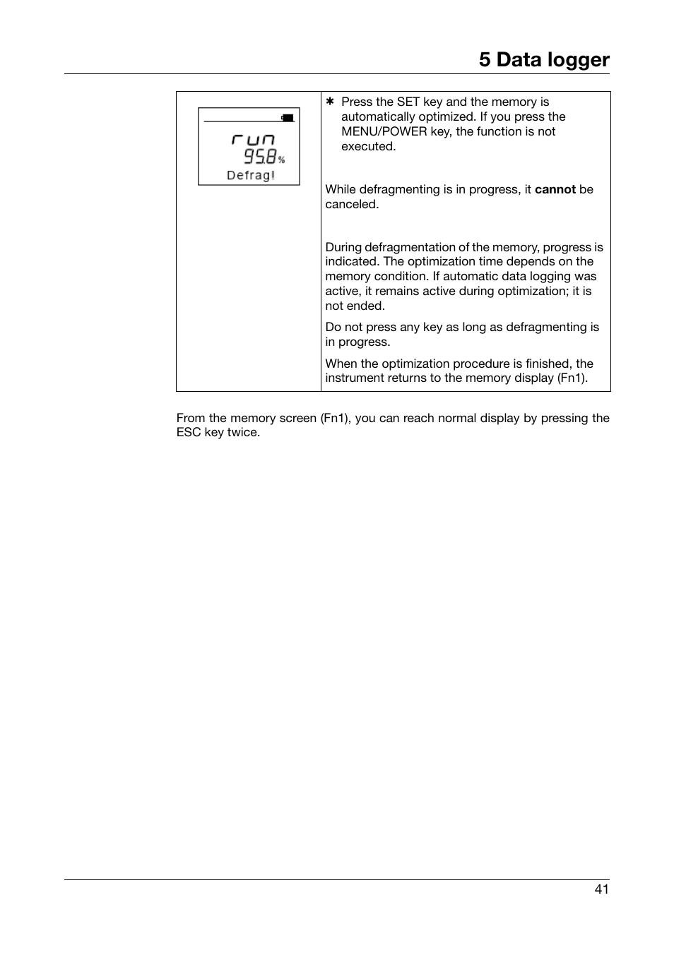 5 data logger | JUMO 702540 TDA-300 / TDA-3000 - Handheld thermometer Operating Manual User Manual | Page 41 / 68