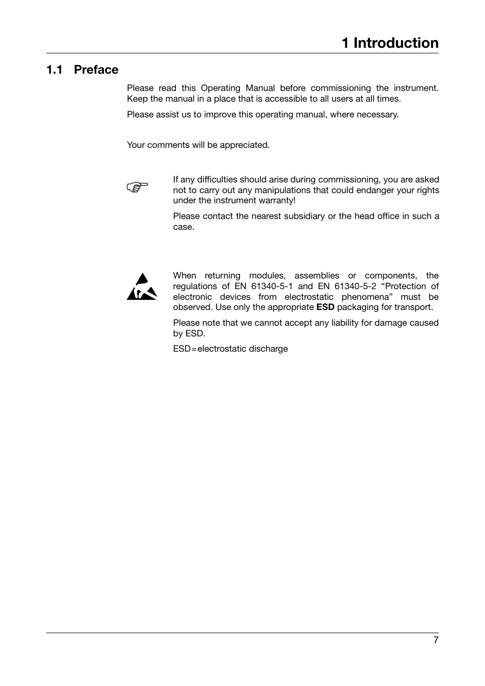 1 introduction, 1 preface, Introduction | Preface | JUMO 702540 TDA-300 / TDA-3000 - Handheld thermometer Operating Manual User Manual | Page 7 / 68