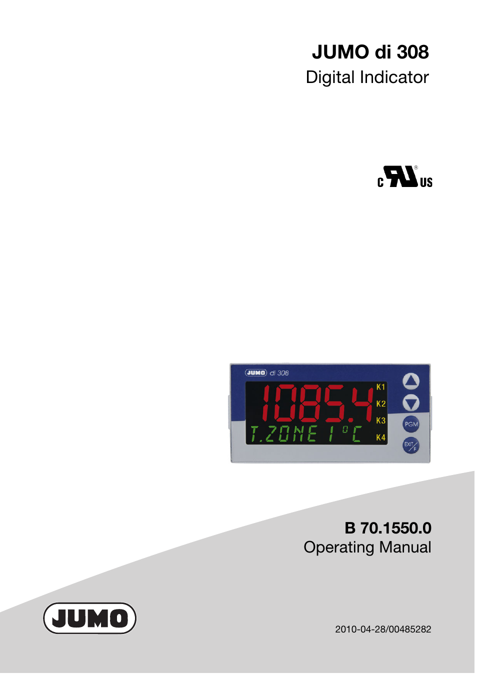 JUMO 701550 di 308 - Digital Indicator Operating Manual User Manual | 76 pages