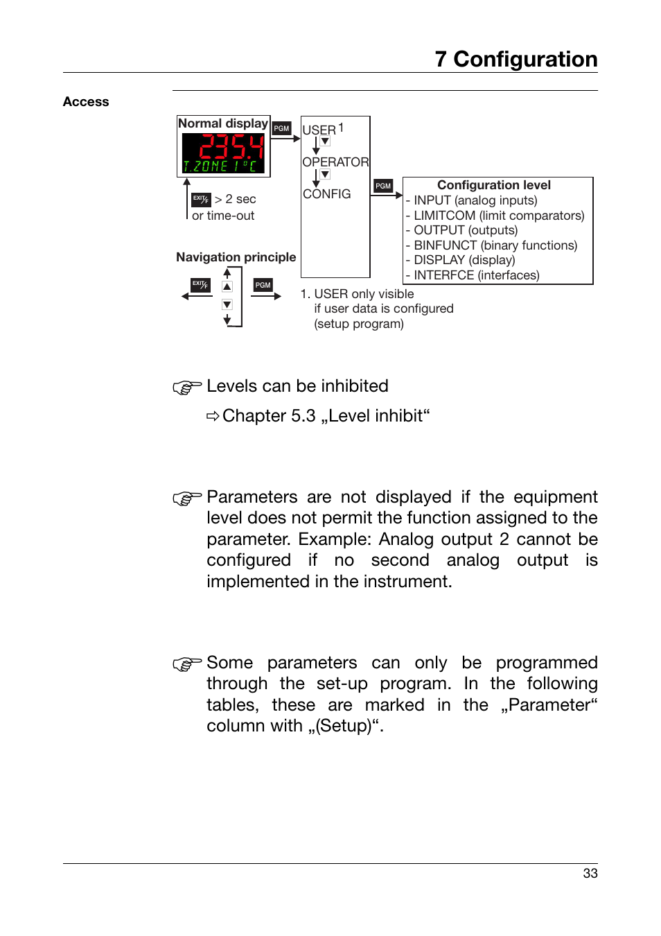 7 configuration, Configuration | JUMO 701550 di 308 - Digital Indicator Operating Manual User Manual | Page 33 / 76
