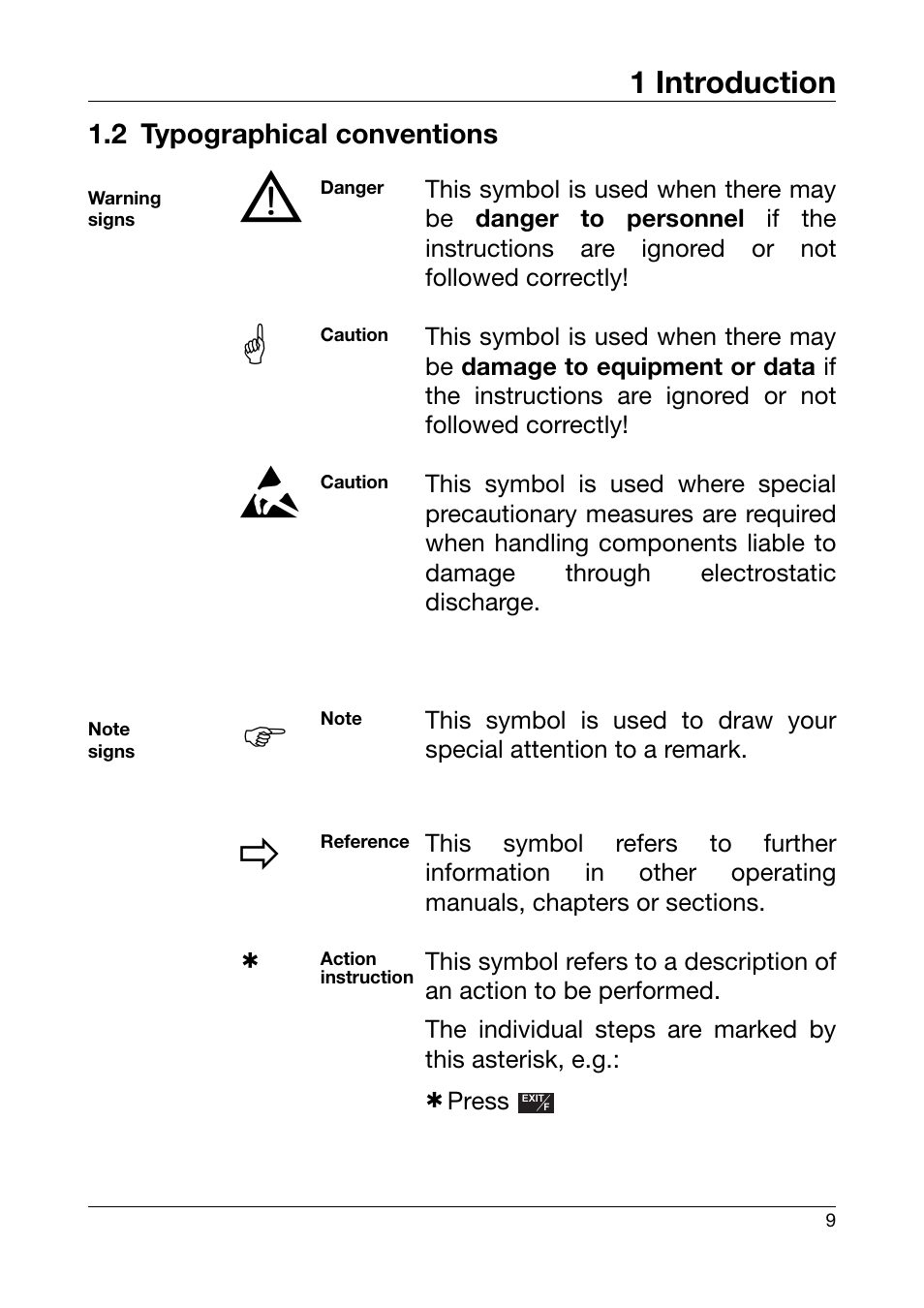 2 typographical conventions, Typographical conventions, 1 introduction | JUMO 701550 di 308 - Digital Indicator Operating Manual User Manual | Page 9 / 76