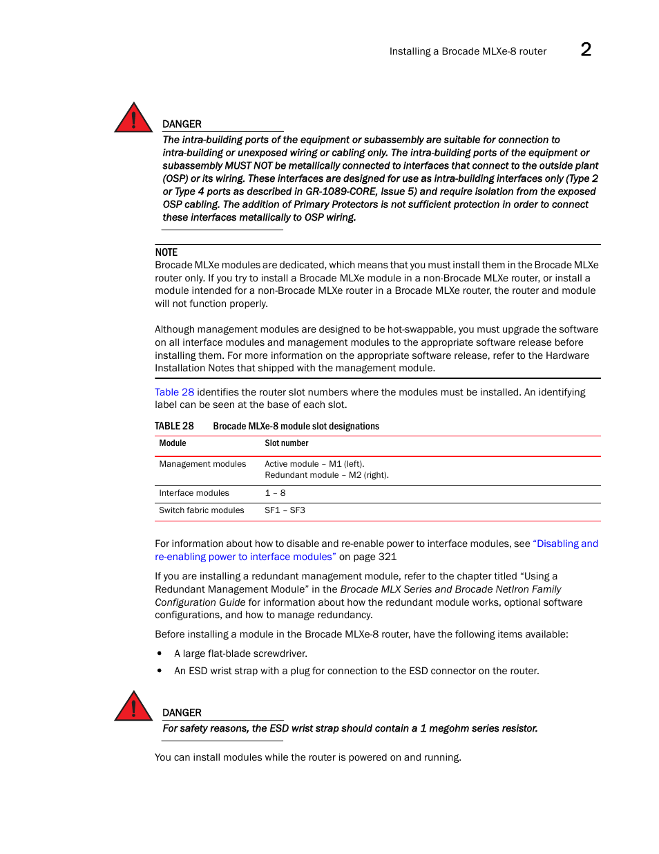 Brocade Communications Systems Brocade MLX Series and Brocade Netlron XMR 53-1002373-02 User Manual | Page 101 / 452