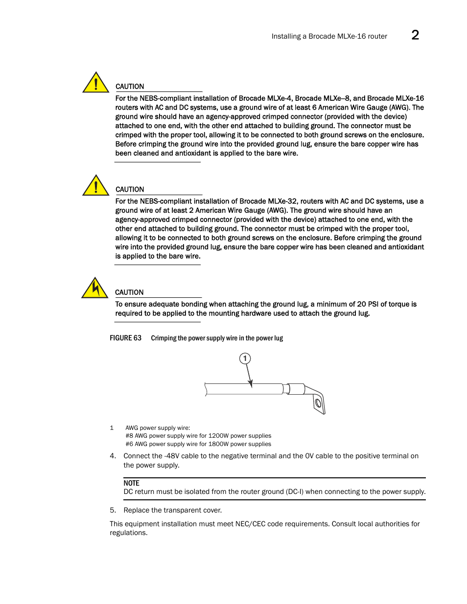 Figure 63 | Brocade Communications Systems Brocade MLX Series and Brocade Netlron XMR 53-1002373-02 User Manual | Page 117 / 452