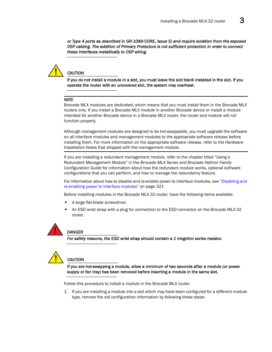 Brocade Communications Systems Brocade MLX Series and Brocade Netlron XMR 53-1002373-02 User Manual | Page 229 / 452