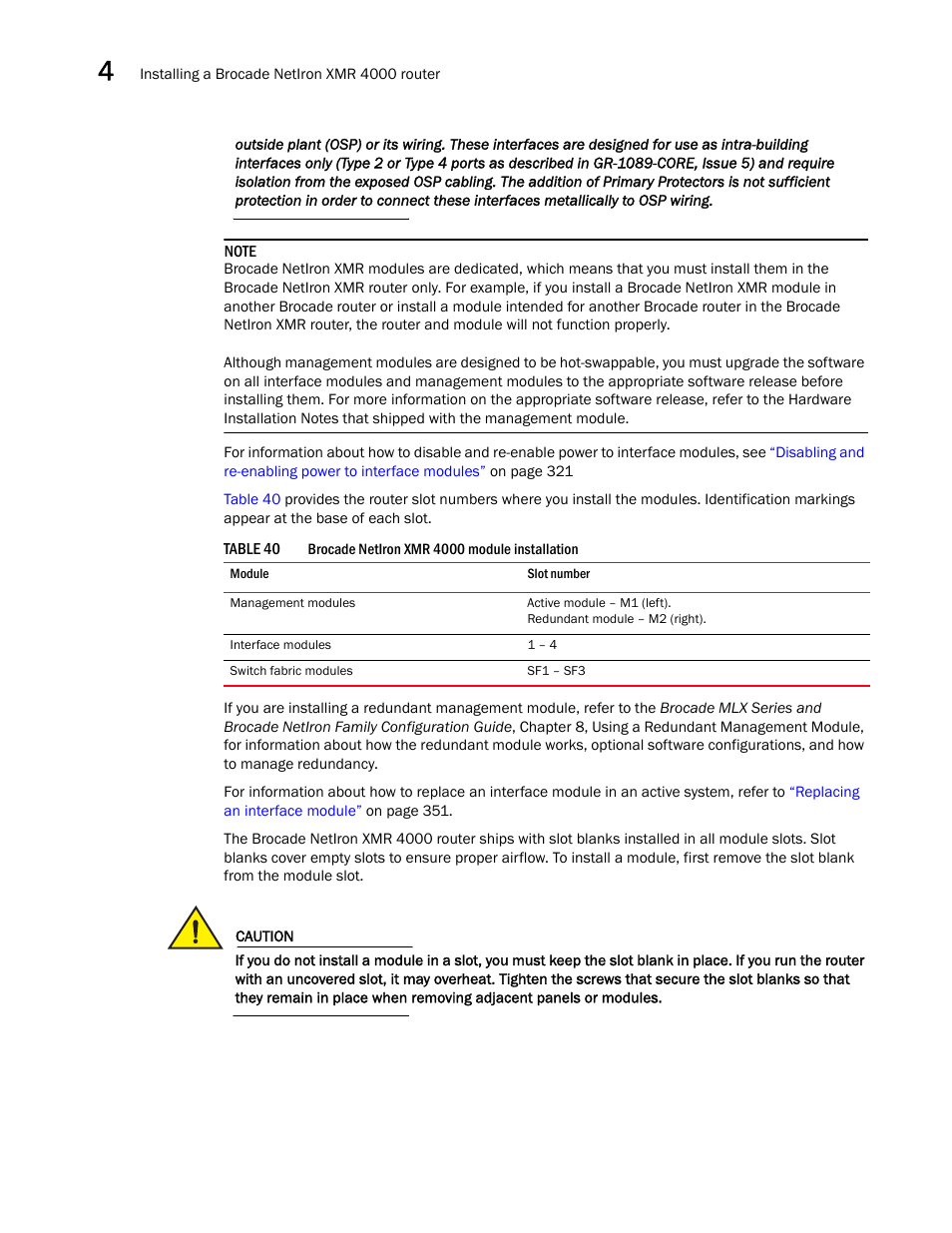 Brocade Communications Systems Brocade MLX Series and Brocade Netlron XMR 53-1002373-02 User Manual | Page 264 / 452