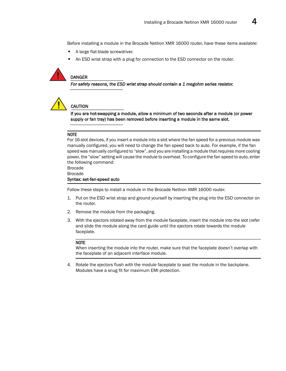 Brocade Communications Systems Brocade MLX Series and Brocade Netlron XMR 53-1002373-02 User Manual | Page 285 / 452