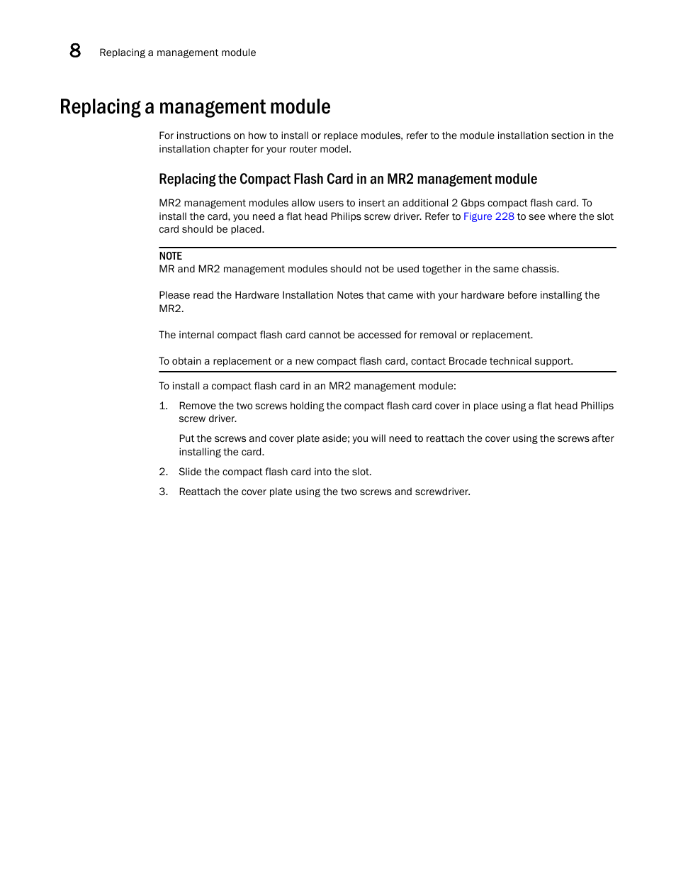 Replacing a management module | Brocade Communications Systems Brocade MLX Series and Brocade Netlron XMR 53-1002373-02 User Manual | Page 368 / 452