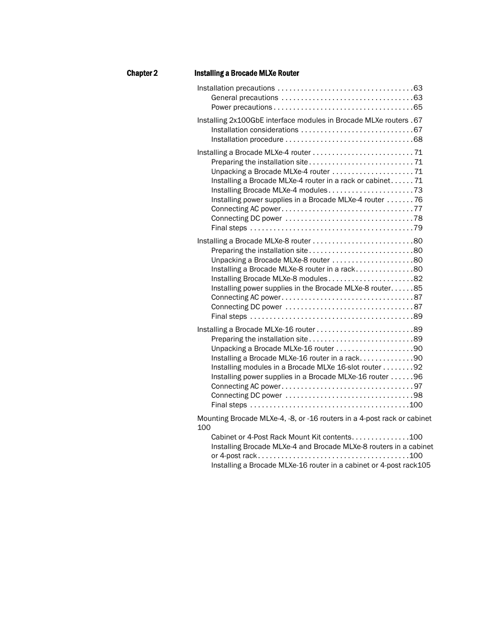 Brocade Communications Systems Brocade MLX Series and Brocade Netlron XMR 53-1002373-02 User Manual | Page 4 / 452