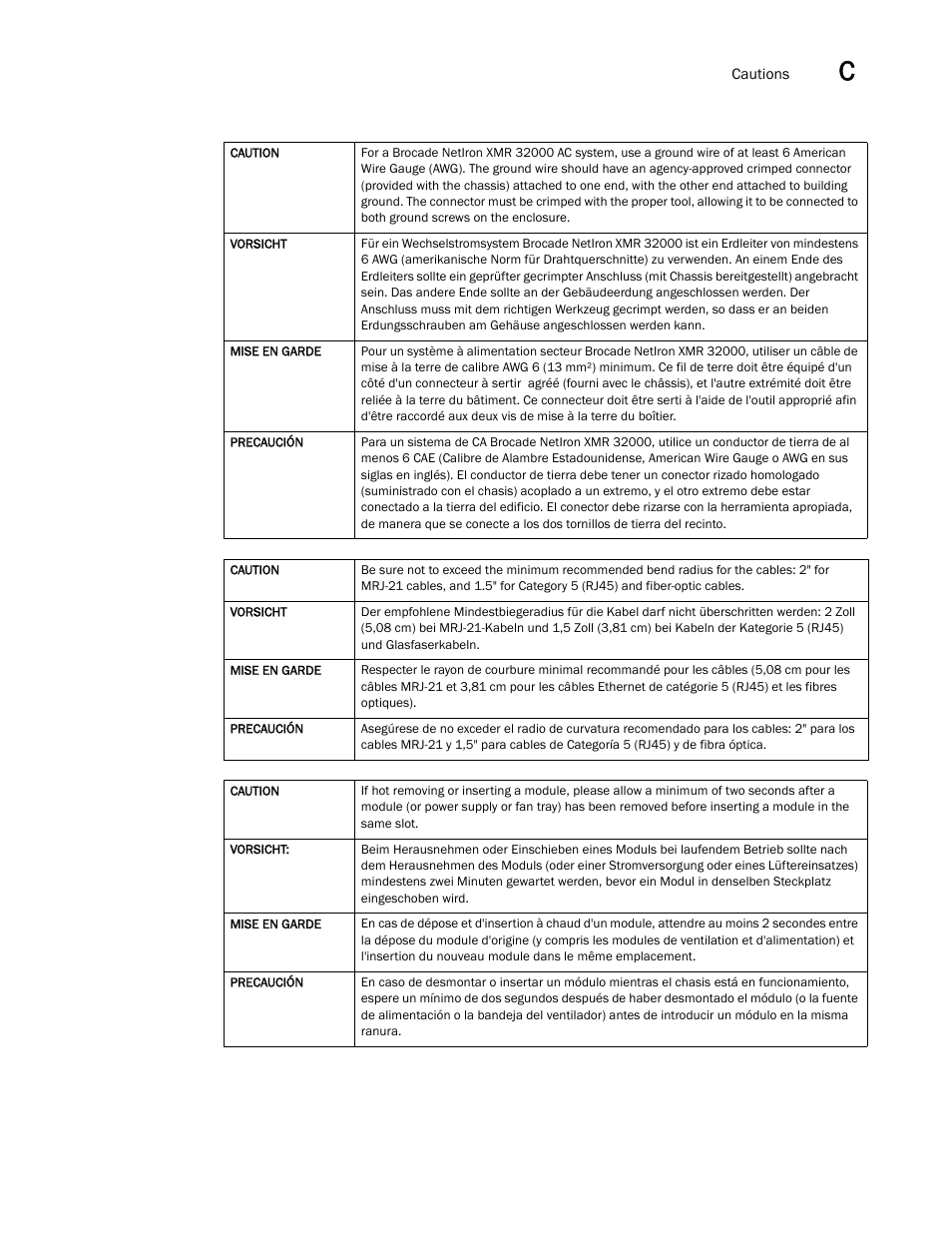 Brocade Communications Systems Brocade MLX Series and Brocade Netlron XMR 53-1002373-02 User Manual | Page 443 / 452