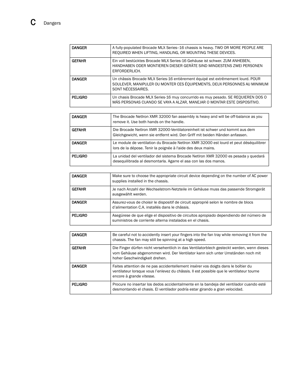 Brocade Communications Systems Brocade MLX Series and Brocade Netlron XMR 53-1002373-02 User Manual | Page 448 / 452