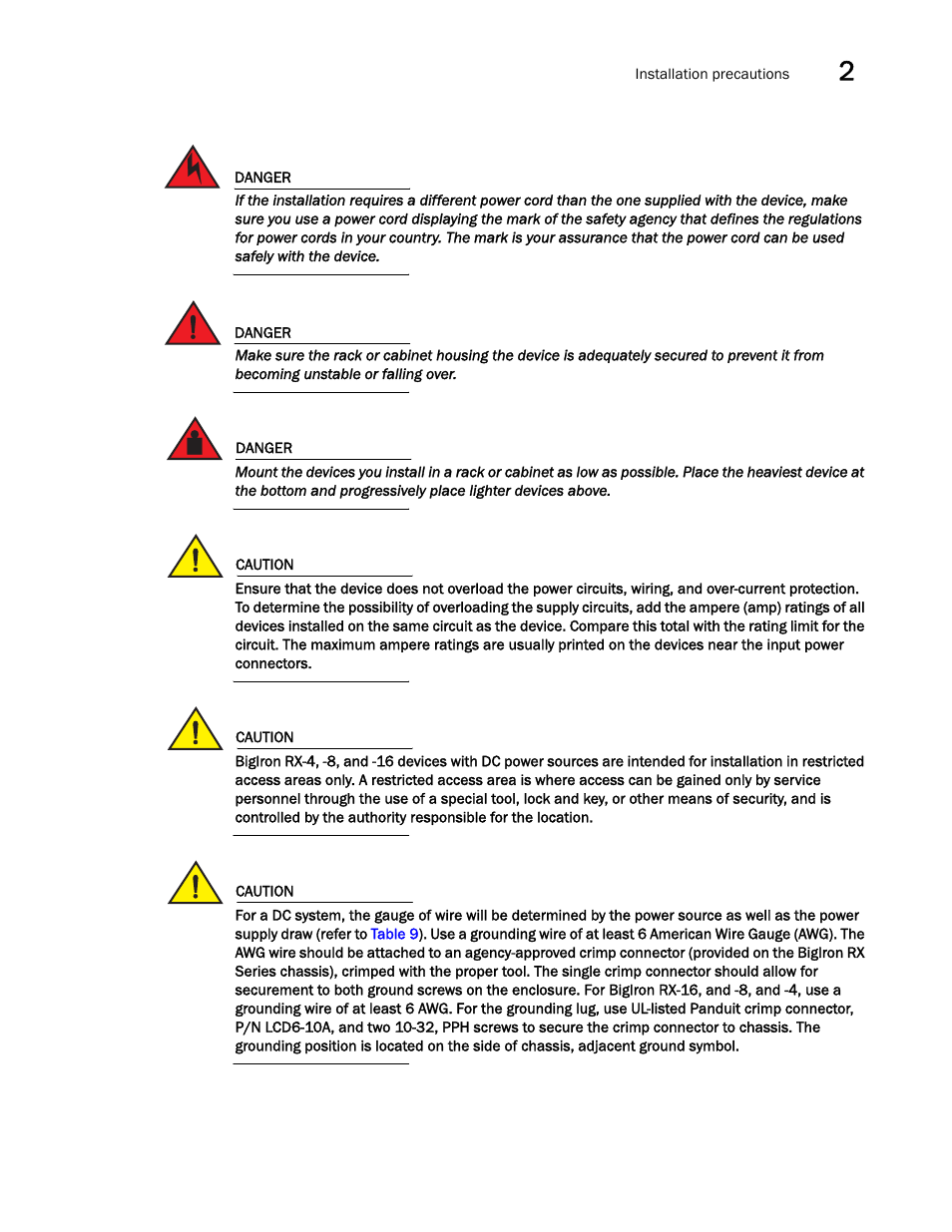 Brocade BigIron RX Series Hardware Reference Manual User Manual | Page 35 / 206