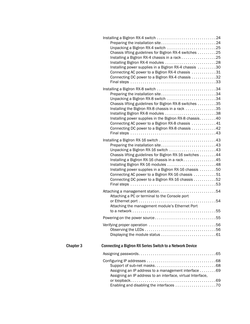 Brocade BigIron RX Series Hardware Reference Manual User Manual | Page 4 / 206