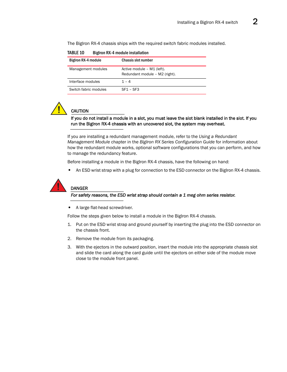 Table 10 | Brocade BigIron RX Series Hardware Reference Manual User Manual | Page 41 / 206