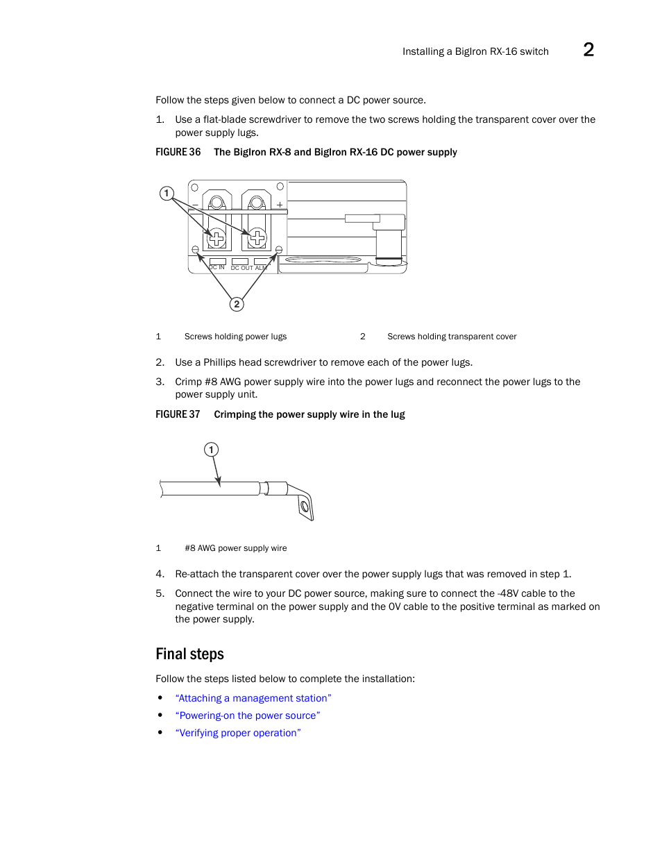 Final steps | Brocade BigIron RX Series Hardware Reference Manual User Manual | Page 65 / 206