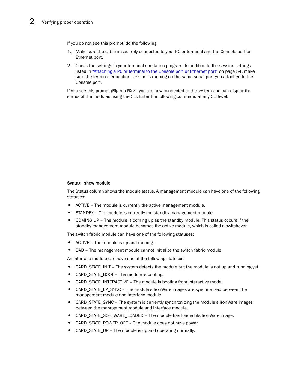 Brocade BigIron RX Series Hardware Reference Manual User Manual | Page 74 / 206