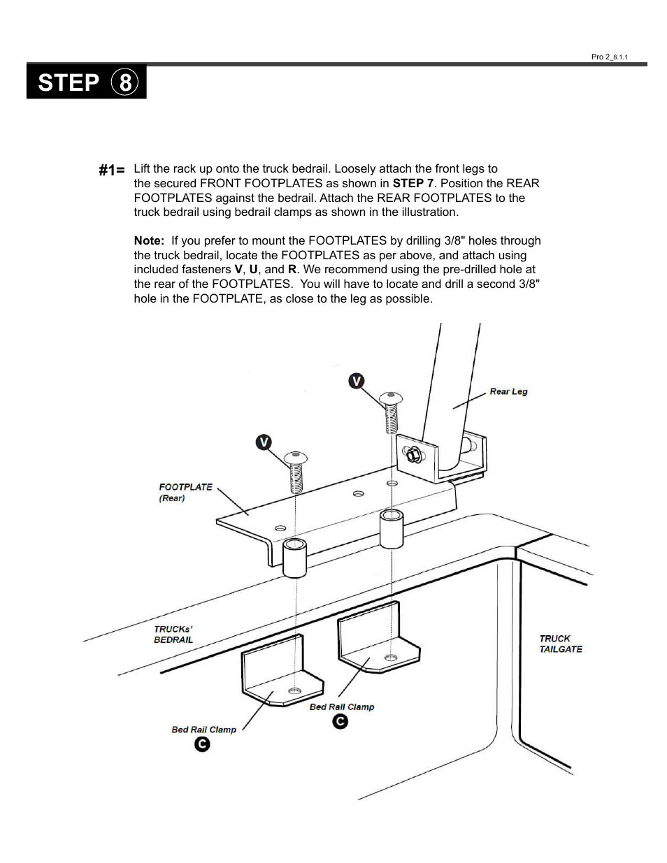 Step 8 | Kargo Master Pro II Steel Ladder Rack – Without A Camper Shell (0104) User Manual | Page 8 / 10