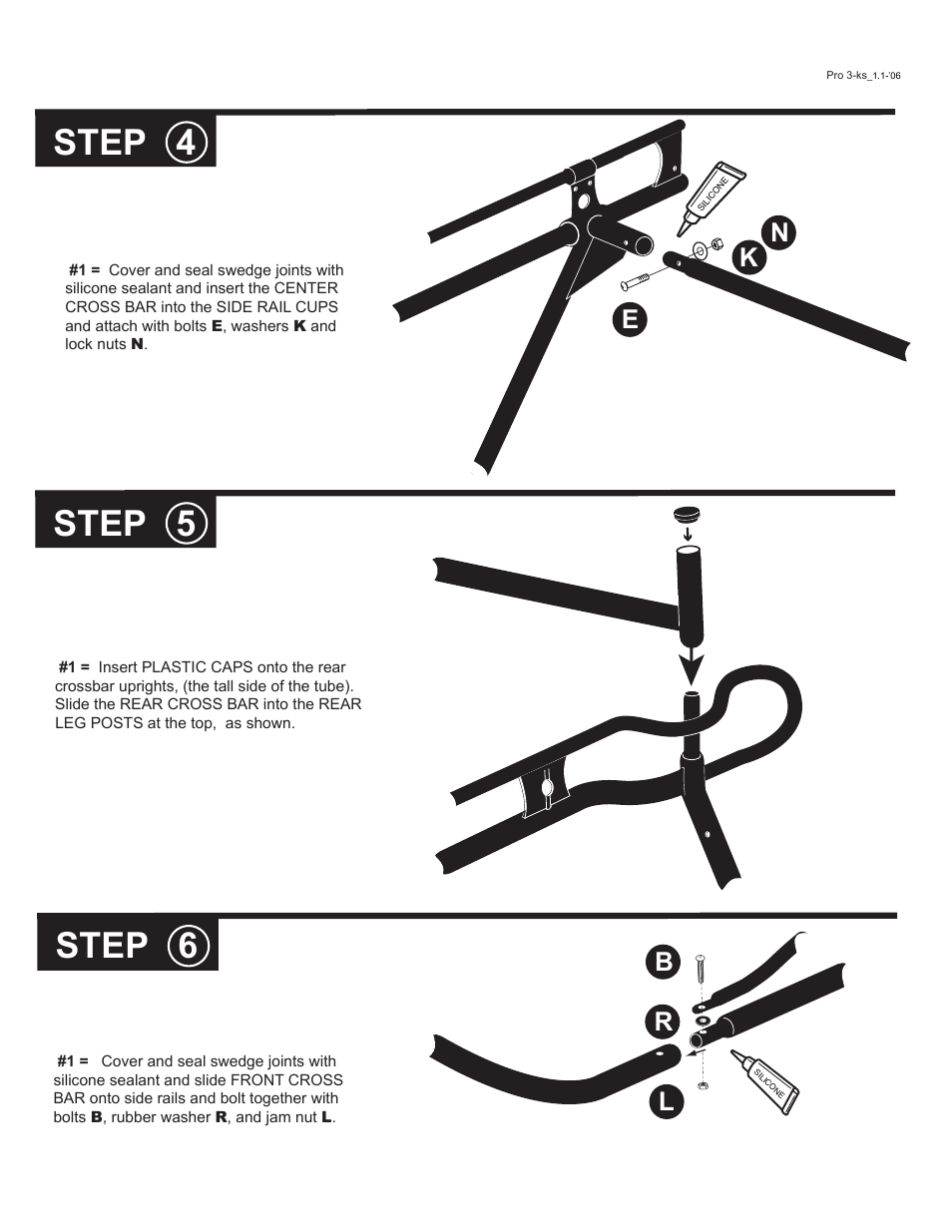 Step 4, Step 6, Step 5 | En k, Br l | Kargo Master Pro III Steel Ladder Rack – With A Camper Shell (80030) User Manual | Page 5 / 8