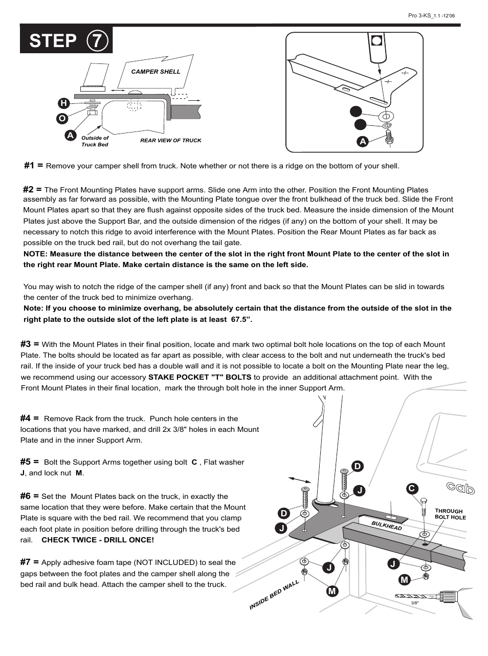 Step 7 | Kargo Master Pro III Steel Ladder Rack – With A Camper Shell (80030) User Manual | Page 6 / 8