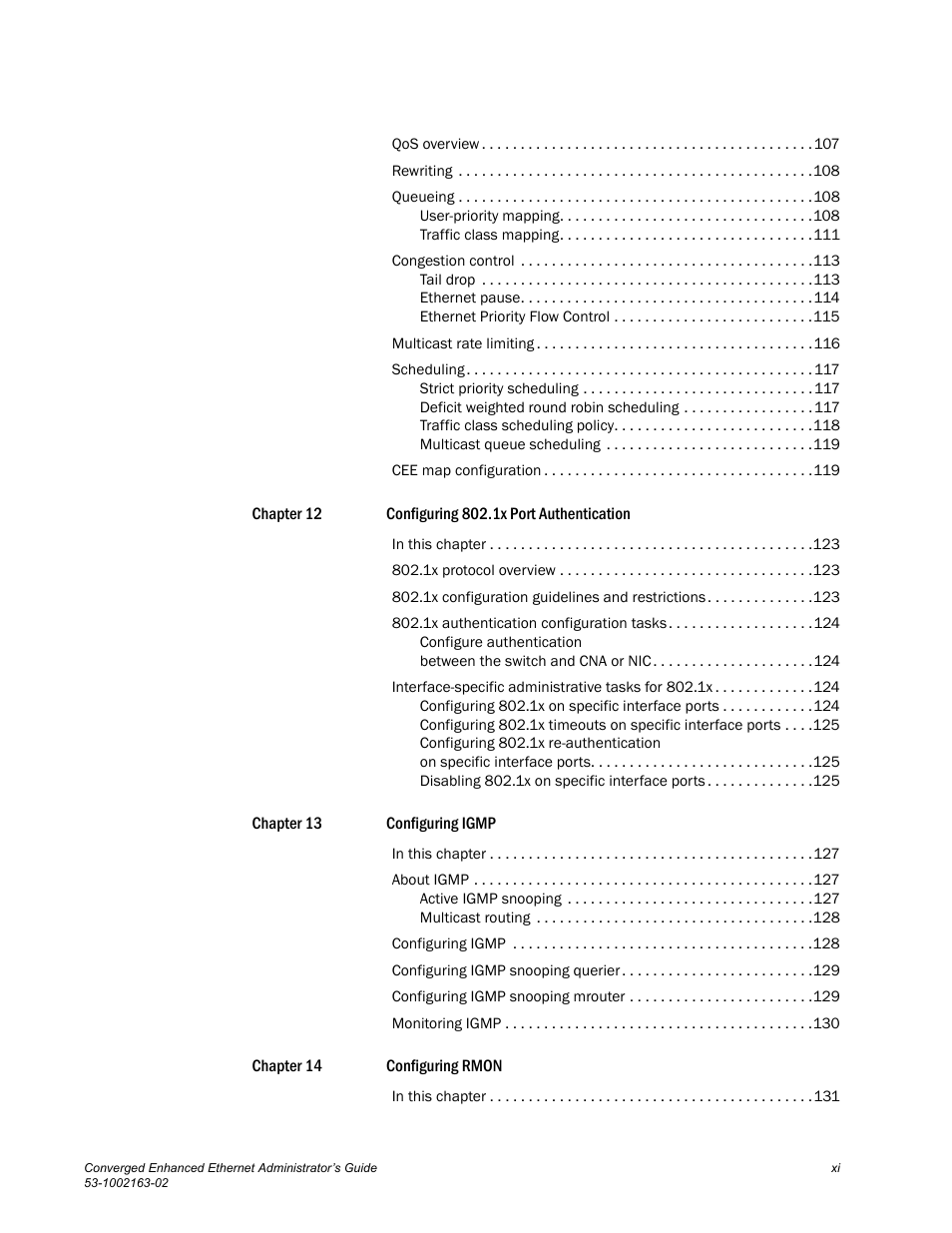 Brocade Communications Systems Converged Enhanced Ethernet 53-1002163-02 User Manual | Page 11 / 168