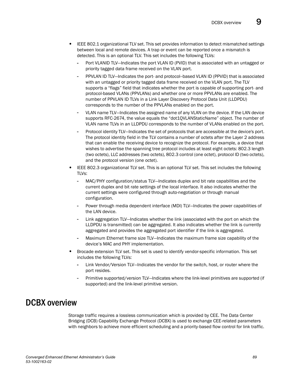 Dcbx overview | Brocade Communications Systems Converged Enhanced Ethernet 53-1002163-02 User Manual | Page 111 / 168