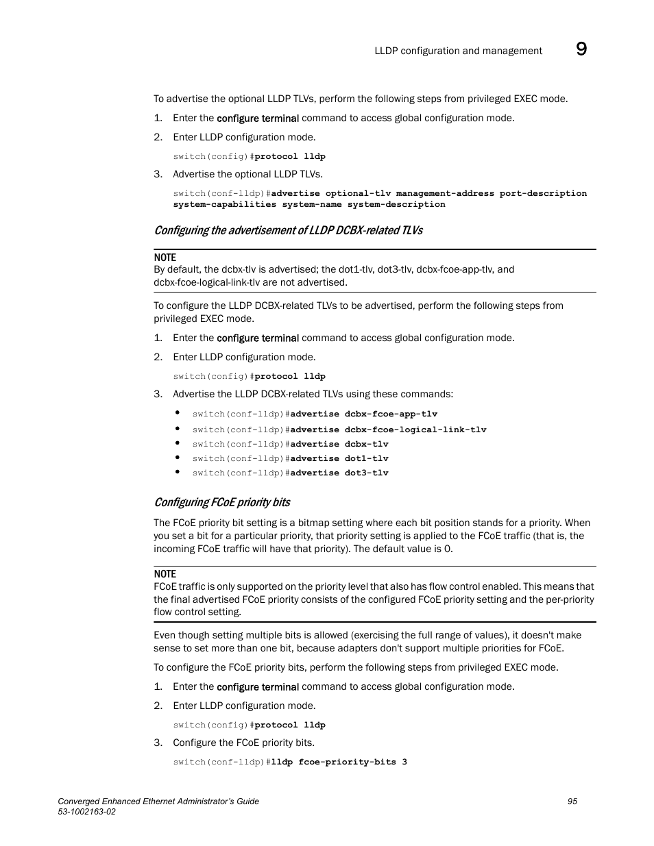 Configuring fcoe priority bits | Brocade Communications Systems Converged Enhanced Ethernet 53-1002163-02 User Manual | Page 117 / 168