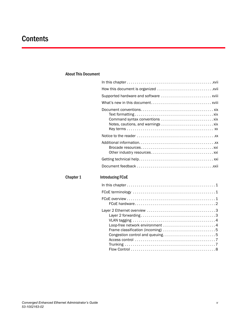 Brocade Communications Systems Converged Enhanced Ethernet 53-1002163-02 User Manual | Page 5 / 168