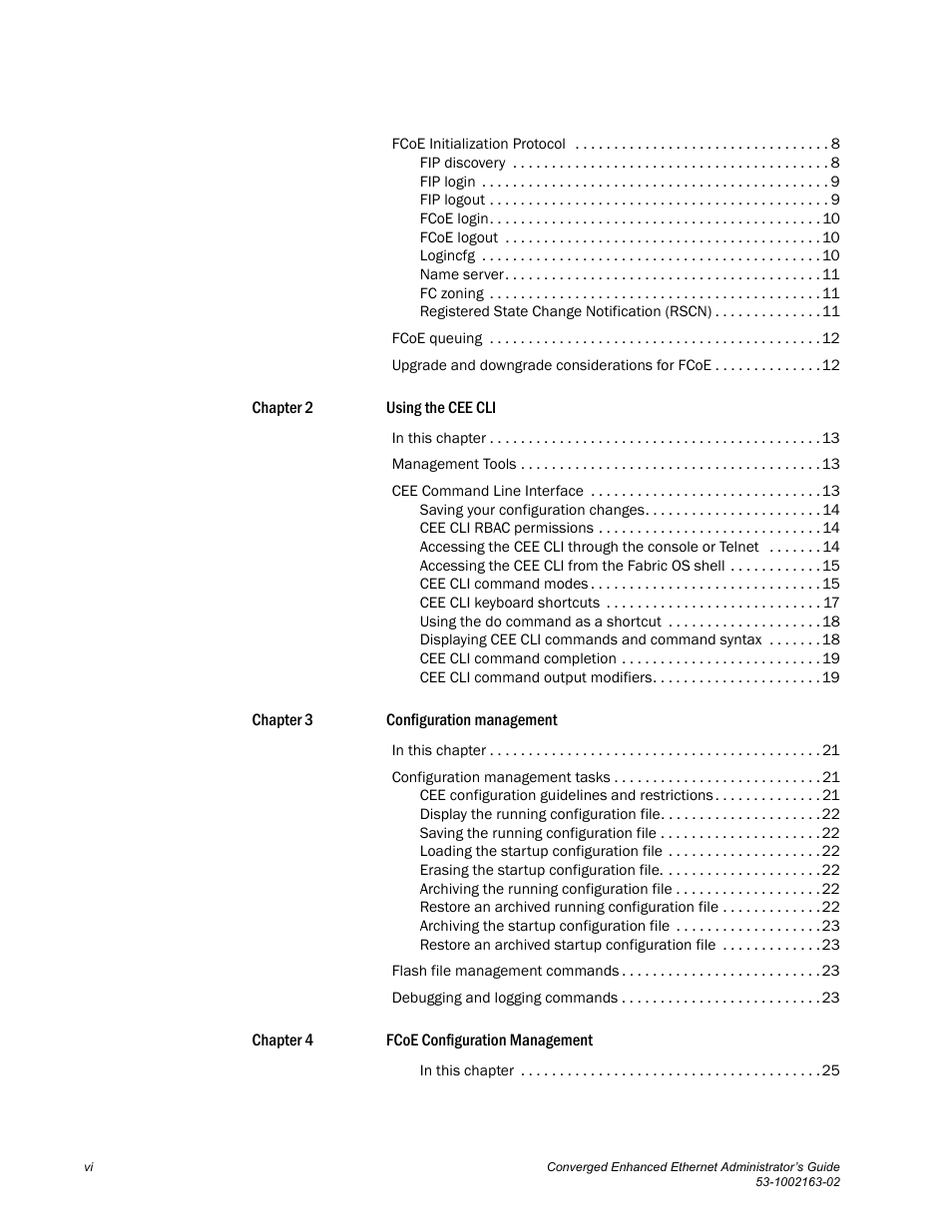 Brocade Communications Systems Converged Enhanced Ethernet 53-1002163-02 User Manual | Page 6 / 168
