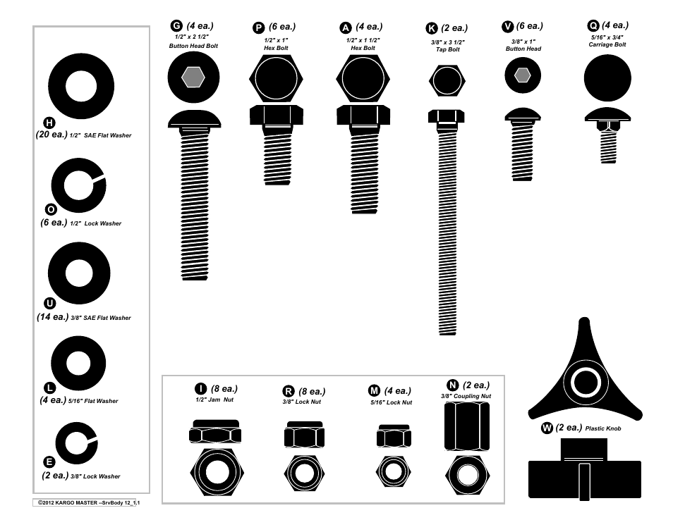 Kargo Master Pro II Service Body (70020) User Manual | Page 3 / 8