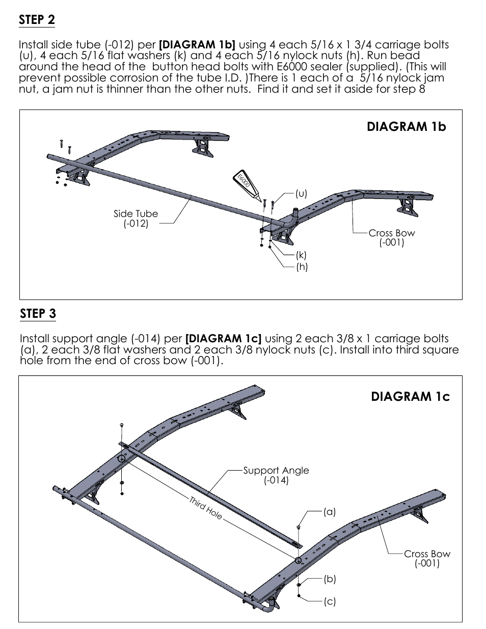 Drawing view157, Drawing view158, Drawing view159 | Diagram 1b step 3, Diagram 1c step 2 | Kargo Master Clamp & Lock Curb Side (40803) User Manual | Page 4 / 8