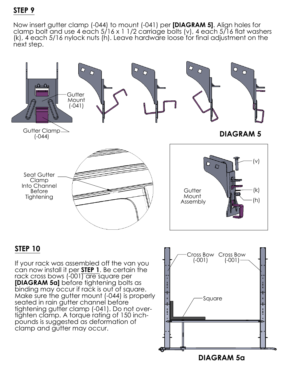 Drawing view208, Drawing view209, Drawing view210 | Drawing view211, Drawing view212, Drawing view213, Drawing view215, Drawing view218, Detail view bw (1 : 7), Diagram 5 | Kargo Master Clamp & Lock Curb Side (40803) User Manual | Page 7 / 8