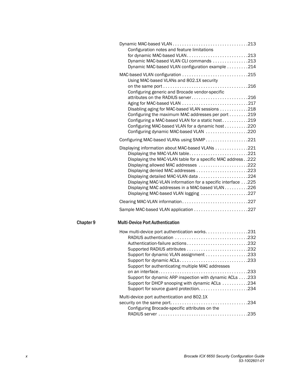 Brocade Communications Systems Brocade ICX 6650 6650 User Manual | Page 10 / 332