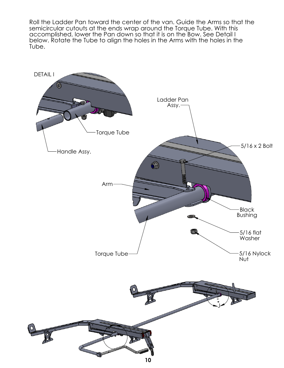 Drawing view119, Detail view i (1 : 4), Detail view j (1 : 3) | Kargo Master Drop Down Ladder Rack (40853) User Manual | Page 11 / 17