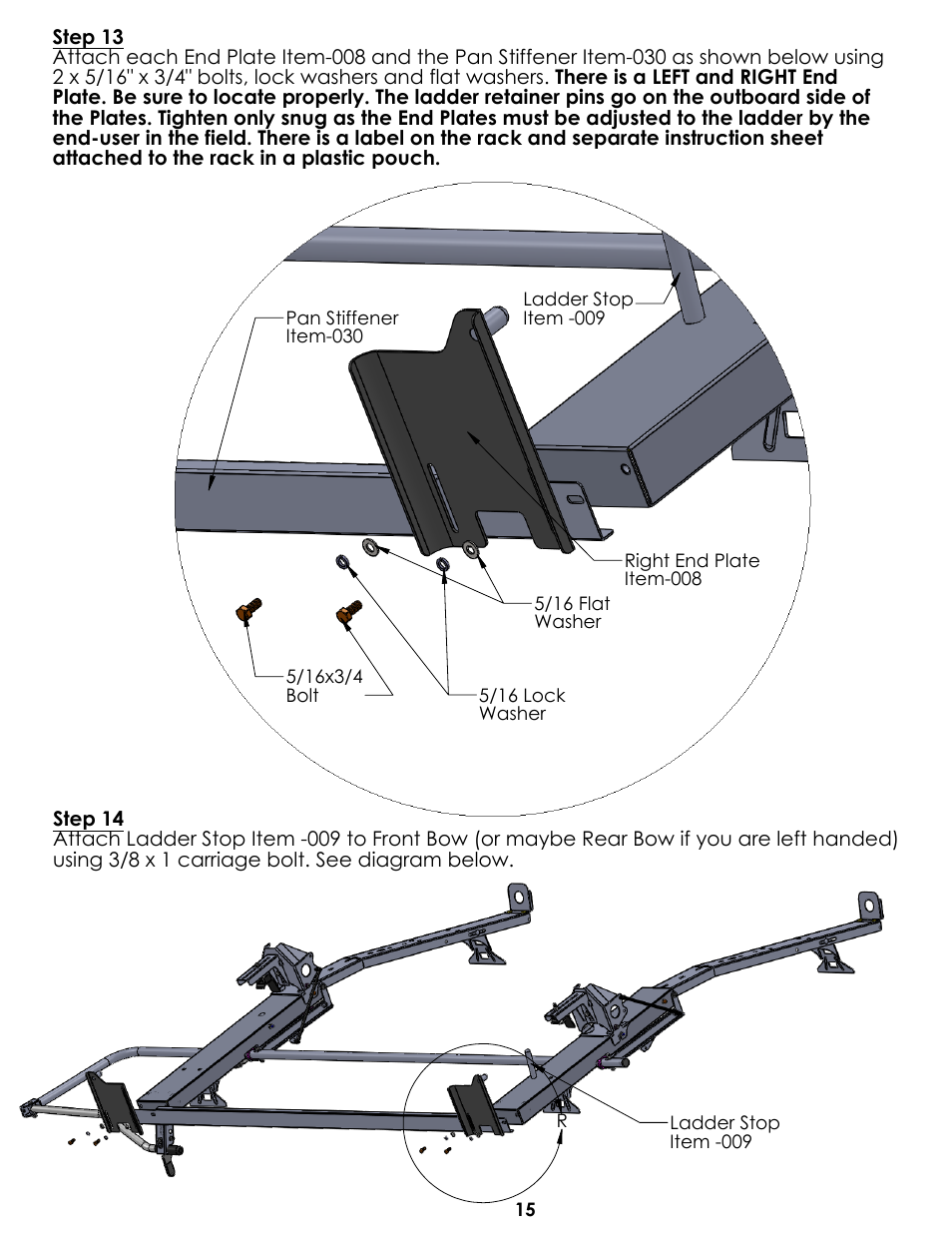 Drawing view130, Detail view r (1 : 4) | Kargo Master Drop Down Ladder Rack (40853) User Manual | Page 16 / 17