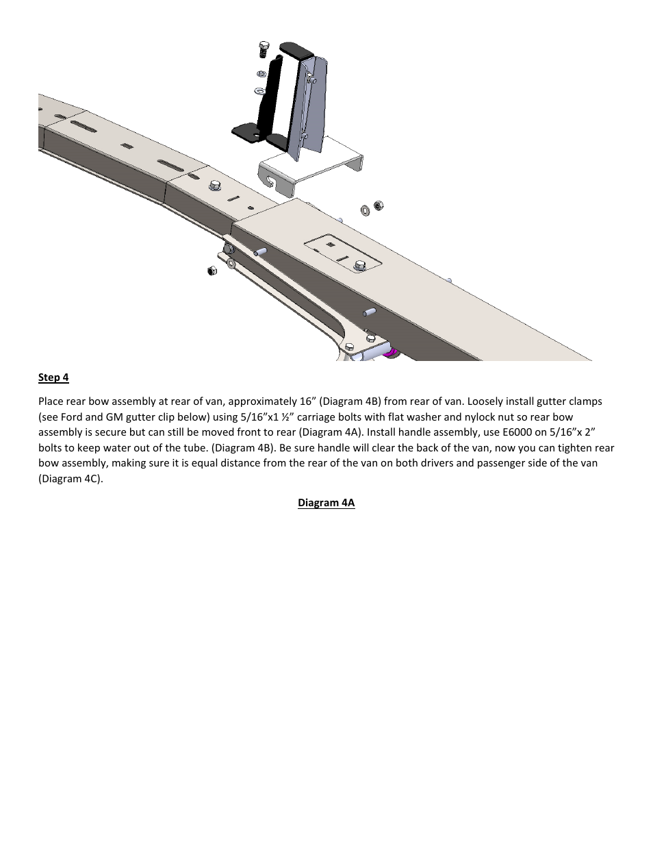 Kargo Master Single Drop Down Ladder Rack E-Series/GM (40953) User Manual | Page 5 / 9