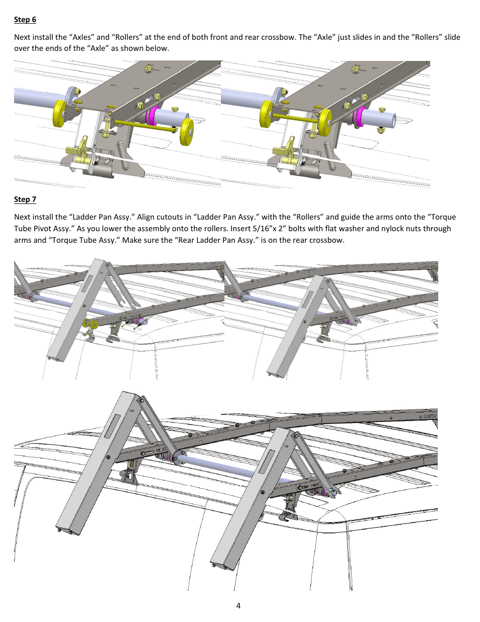 Kargo Master (40963/40943) Drop Down Mechanism Only (40953) User Manual | Page 4 / 8