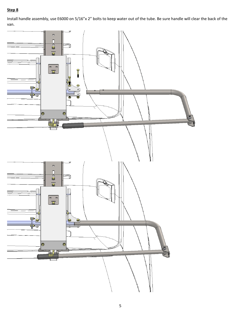 Kargo Master (40963/40943) Drop Down Mechanism Only (40953) User Manual | Page 5 / 8