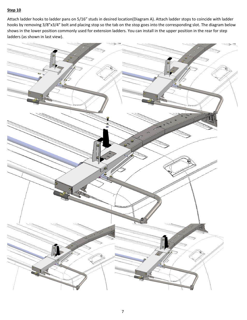 Kargo Master (40963/40943) Drop Down Mechanism Only (40953) User Manual | Page 7 / 8