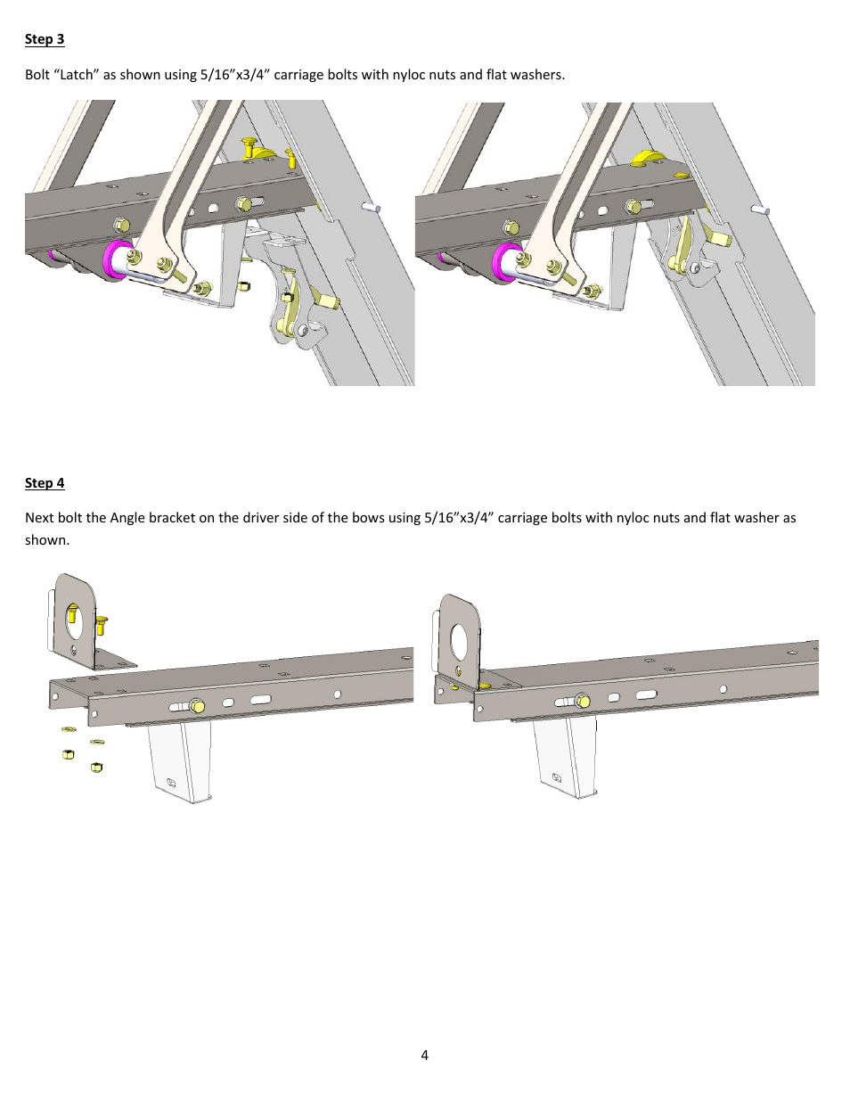 Kargo Master SINGLE Drop Down Ladder Rack New / Old Transit Connect / NV200 User Manual | Page 4 / 12