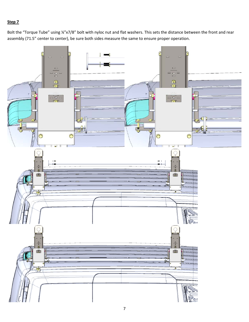 Kargo Master SINGLE Drop Down Ladder Rack New / Old Transit Connect / NV200 User Manual | Page 7 / 12
