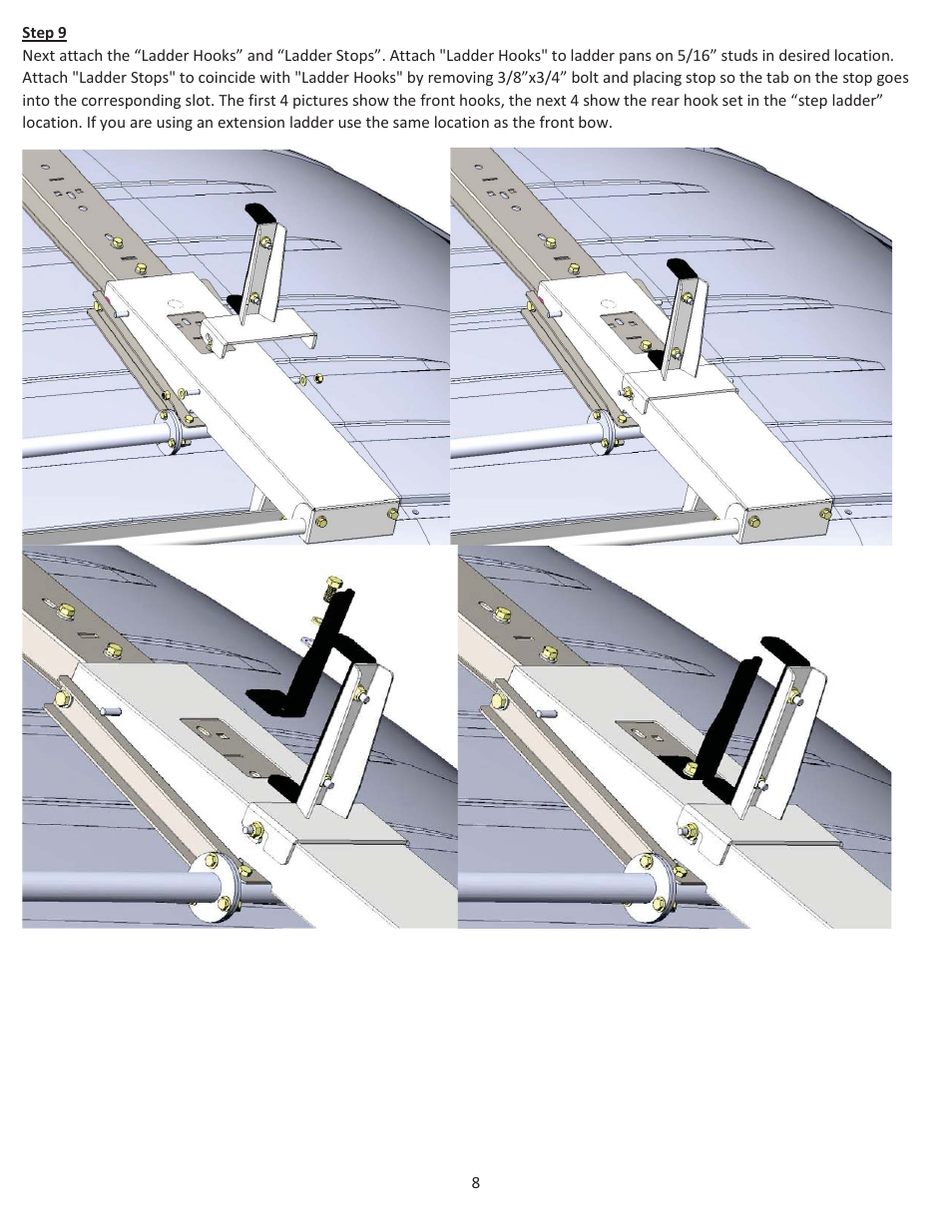 Kargo Master Single Drop Down Ladder Rack – Transit/NV Low Roof (40923) User Manual | Page 10 / 14