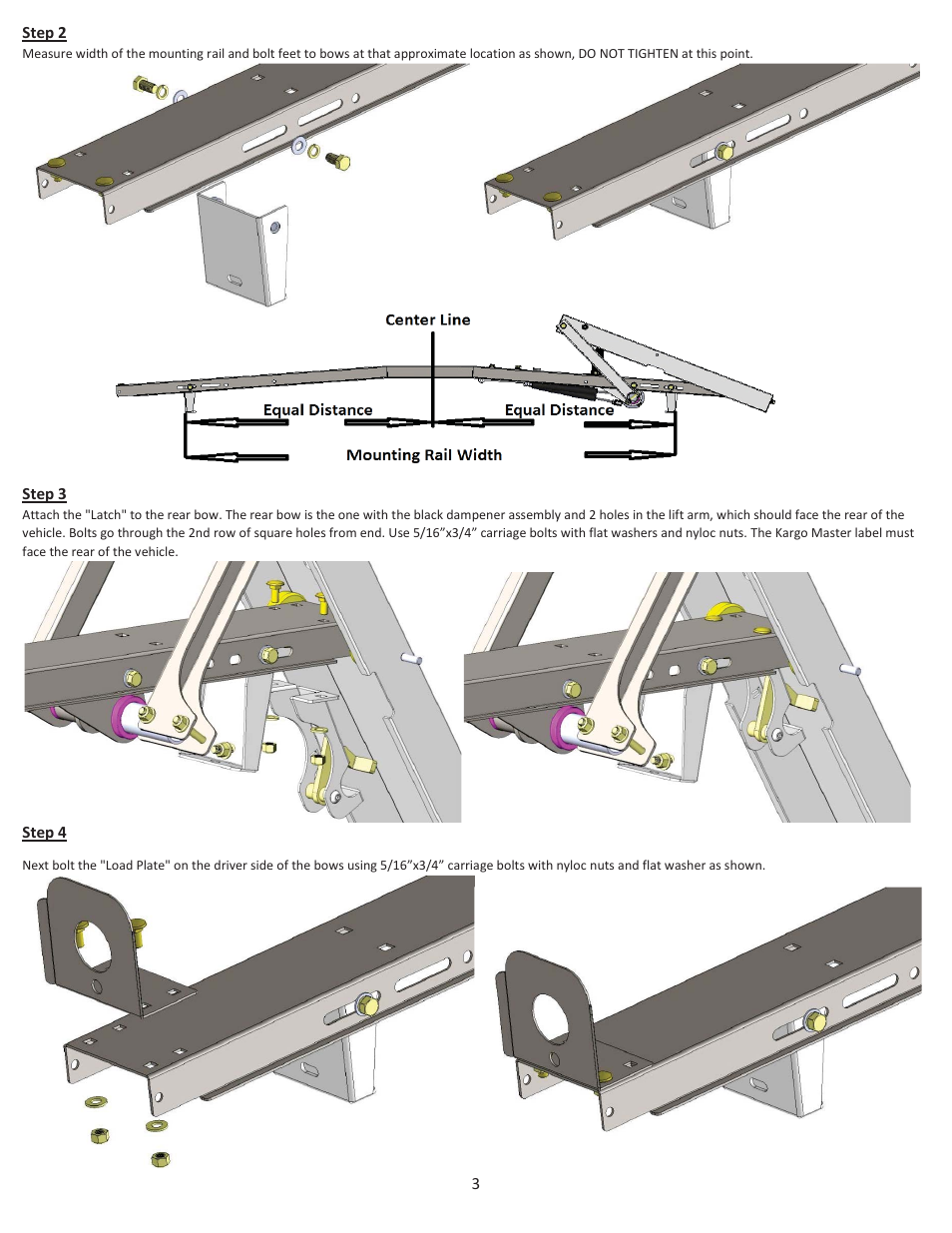Kargo Master Single Drop Down Ladder Rack – Transit/NV Low Roof (40923) User Manual | Page 5 / 14