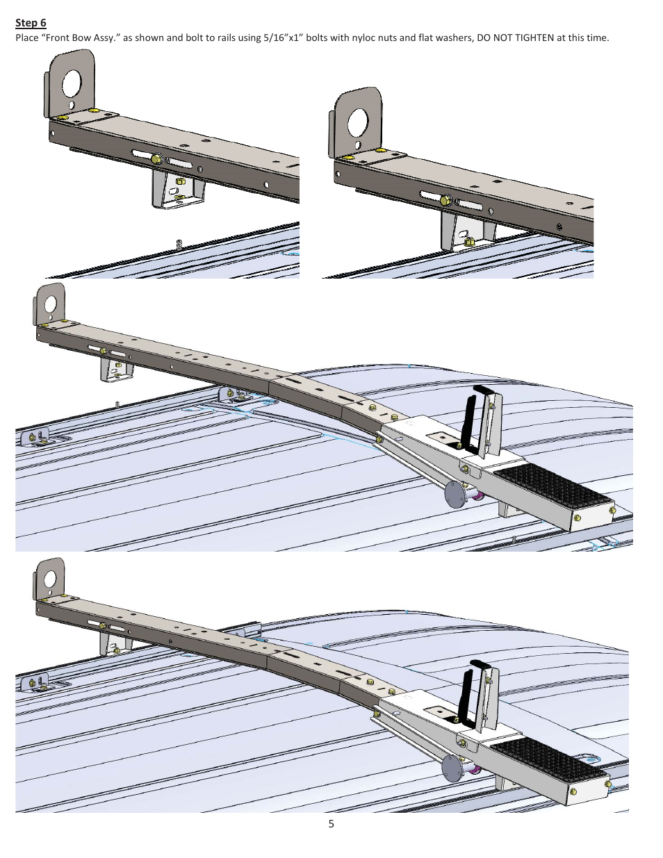 Kargo Master Single Drop Down Ladder Rack – Transit/NV Low Roof (40923) User Manual | Page 7 / 14