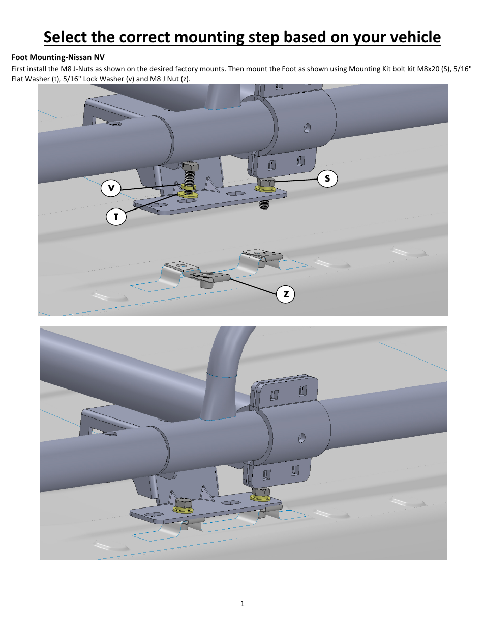 Kargo Master Full Size Van Top Mount Ladder Rack User Manual | Page 3 / 9